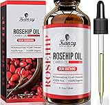 Kanzy Hagebuttenöl Bio Kaltgepresst 100% Rein 120ml Rosehip Oil Wildrosenöl für Haut...