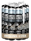 PROCREA® 6x Montagekleber 'Power Plus' [Kleben statt Bohren] Haftstarker...