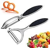 Leaflai Schäler - 2Pcs Sparschäler Set Premium Edelstahl Y & I-förmiges Drehbares...