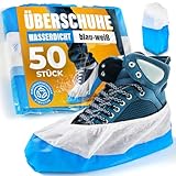 ISC Hygiene & Safety 50x Schuhüberzieher wasserdicht blau-weiß von Überschuhe...