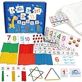 TEUVO Montessori Mathematik Zählen Spielzeug für Kinder 3-6 Jahre, Vorschule...