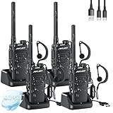 JUCJET EP31 Walkie-Talkie (4 Stück), IP54 wasserdichte Walkie-Talkies,...