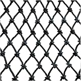 Kletternetz aus Jute und Hanf, schwarz, Nylon-Netz, verschiedene Größen (6 cm Masche, 1...