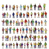 PETSTIBLE 50 Stück bemalte Figuren Modellzüge Layout HO Maßstab 1:87 Modell Personen...