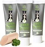 Nutrani Leberwurst Hunde Tube 3 x 75g - 100% natürliche Wurst in Futtertube mit...
