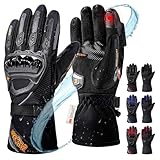 IRON JIA'S Winter Motorradhandschuhe, Wasserdicht Winddicht Leicht und Warm...