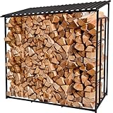 heidenfeld Brennholzregal BR100 185x70x185cm | Kaminholzregal - Holzlager -...