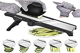 MILcea Gemüsehobel Mandolinenschneider, Multifunktion Edelstahl Gurkenhobel, Verstellbar...