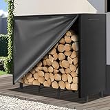 Kendane 4FT Kaminholzregal für Innenbereich, Brennholzständer, Holzaufbewahrung