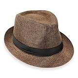 Schramm® Fedora Hut für Damen und Herren Panamahut mit Stoffband Sonnenhut in...