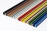 Rollmayer glänzend einläufig Gardinenschiene aus Aluminium (Weiß Gardinenschiene mit...
