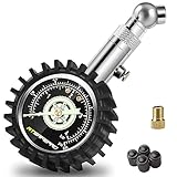 ATsafepro Reifendruckprüfer 4 bar 60 psi Zertifiziert ANSI B40.1 Genau mit großem 2'...