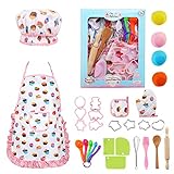 LEADSTAR Kinder Backset, Kochschürze Kinder Schürze Mädchen Kinderschürze Chef Set...