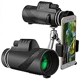 40 x 60 High Power HD Monokular für Vogelbeobachtung Erwachsene mit Smartphone-Halterung...