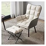 Mid Century Moderner Polstersessel mit hoher Rückenlehne, Massivholzbeine, Lounge-Sessel...