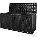 Deuba® XXL Auflagenbox Wasserdicht Rollen Deckel Klappbar Abschließbar...