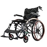 Magnesium-Rollstuhl Leichter selbstfahrender Stuhl mit Reisetasche und Kissen, tragbar und...