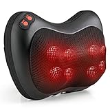Shiatsu Massagegerät mit 8 Knoten, Massagekissen mit Heizung, 3 Geschwindigkeiten, 15-Min...