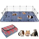 Mfsdai Meerschweinchenkäfig mit Zwei Leicht zu Reinigenden Pads,0,74 m² Meerschweinchen...