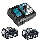 Makita Akku BL1830B 197599-5 18.0V 3,0 Ah + Makita Ladegerät DC18RC 195584-2