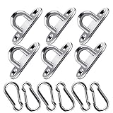 Augplatte Oblong Pad Edelstahl M5 und Karabinerhaken 12 Stück...