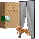MÜCKENMEISTER Fliegengitter Balkontür (90x210 cm) - Fliegengitter Tür - Insektenschutz...