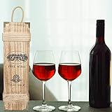 Acouto Holz Retro Vintage Rotwein Aufbewahrungsbox mit Seil für Home Decoration Business...