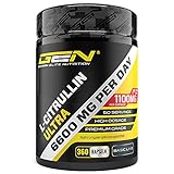L-Citrullin 360 Kapseln - Extra hochdosiert mit 1100 mg je Kapsel - 6600 mg pro Portion -...