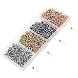 800 Stück Stecknadel Perlen Nadeln Pin Stecknadel Perlkopf Dekonadeln für Deko Nadeln...