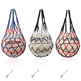 NCOALE 3 Stück Ballnetz Tragbare Sports Fußballnetz Ballsack für Fußball...