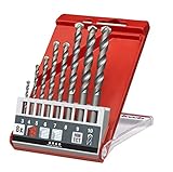kwb 8-teiliges Beton-Bohrer Set Ø 3-10 mm mit Rundschaft, Steinbohrer-Satz mit gängigen...