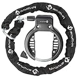 M-Wave Ringchain Rahmenschloss Mit Kette, schwarz, One Size