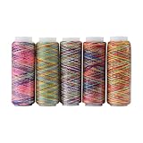 WGFOIP Nähgarn-Set, Buntes Stickgarn, Quilt-Stickgarn, Spulen, Bekleidungszubehör für...