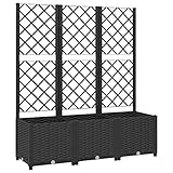 vidaXL Pflanzkübel mit Rankgitter Blumenkübel Pflanzkasten Blumentopf Blumenkasten...