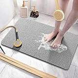 Duschmatte rutschfest waschbar, 60 x 40 cm Anti-Schimmel | Schnell trocknend |...