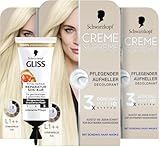 Schwarzkopf Creme Supreme L1++ Extrem Aufheller Plus (3x 182 ml), pflegender Aufheller mit...