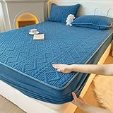 Spannbettlaken 59 * 79inch 1 Stück, warmes, gestepptes Winter-Fleece-Spannbetttuch...