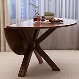 Runder klappbarer Esstisch – Bambus-Küchentisch, ausziehbar und vielseitig – trägt...