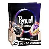 Perwoll Renew Caps Schwarz & Faser Waschmittel (80 Wäschen), sanft reinigende All-in-1...