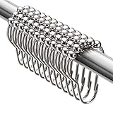 Duschvorhang Haken Ringe, Edelstahl Duschvorhang Ringe und Haken für Badezimmer...