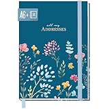 paper&you® Adressbuch A6+ mit Register A-Z und 120 g/m² Premium-Papier 'Happy...