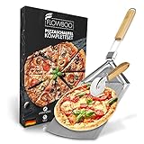 Flowboo Pizzaschieber Edelstahl | Pizza Set mit XXL Pizzaschaufel &...