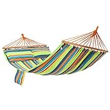 SONGMICS Hängematte Outdoor Mehrpersonen, Stabhängematte, tragbar und...