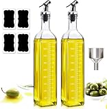 Showvigor Ölflasche, 2 Packung mit 500ML Essig und Ölspender Set mit Trichter,...