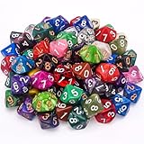SIQUK 70 Stück Polyedrisch Würfel Set Würfel DND Spiel Würfel D10 Würfel...