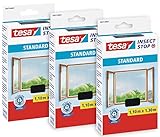 tesa Insect Stop STANDARD Fliegengitter für Fenster im 3er Pack -...