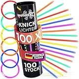molinoRC 100x Knicklichter Party Set - [EXTRA HELL] - Knicklichter Kinder - 100 Verbinder...