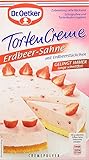 Tortencreme Erdbeer- Sahne, Dr. Oetker, 1x Cremepulver für 800ml Flüssigkeit
