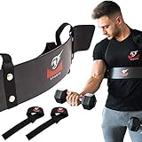 ARMAGEDDON SPORTS Bizeps Isolator Arm Blaster Curl + Bonus Premium Lifting Straps, Trizeps...