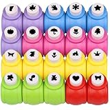 FANXIYA 20 Stück Papierstanzer Mini Motivstanzer Ausstanzer für Kinder...